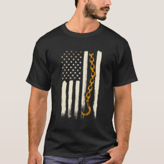 Camiseta Tow Truck Driver Oferece Bandeira Americana Patrió