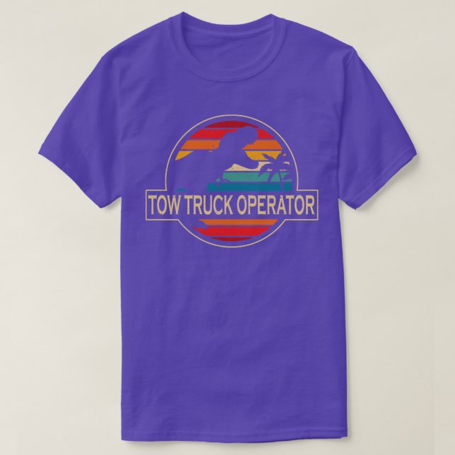 Camiseta Tow Truck Operator Dinosaur (Frente do Design)