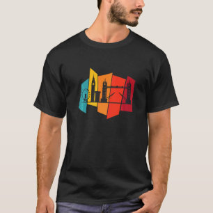 Camiseta Tower Bridge Of London Skyline Retro England