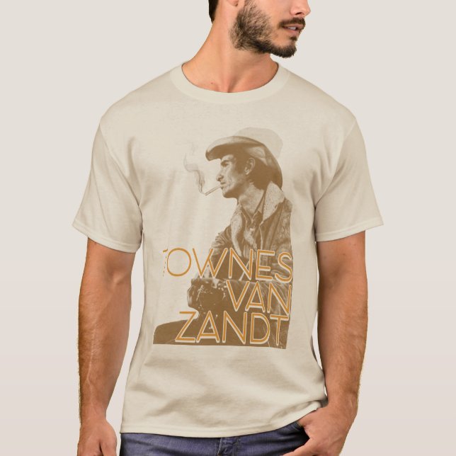 Camiseta Townes Van Zandt - Ao vivo é para voar pelo país r (Frente)
