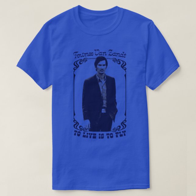 Camiseta Townes Van Zandt Viver É Voar (Frente do Design)