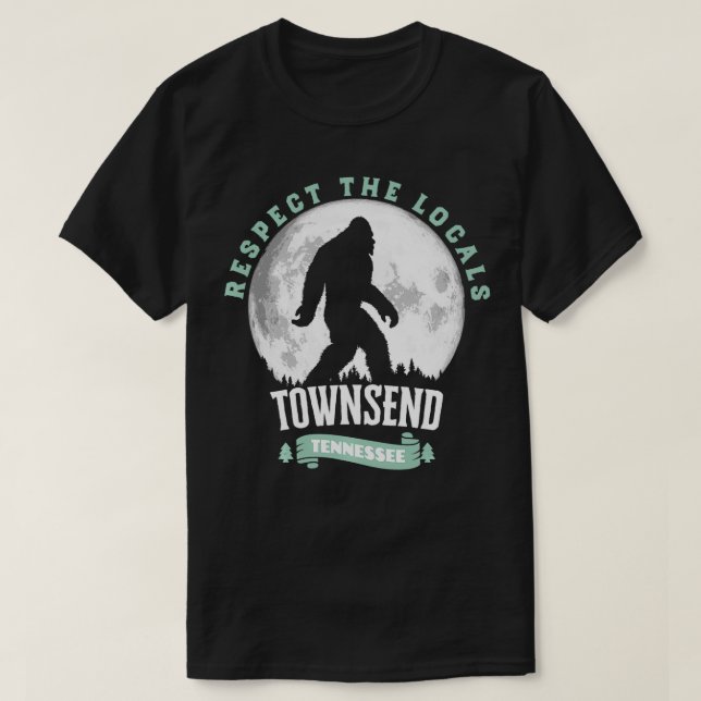 Camiseta Townsend Tennessee respeita os locais (Frente do Design)