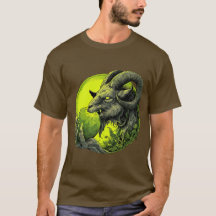 Camiseta Tóxica do Bode Demônio Verde