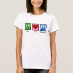 Camiseta Toxicologia do Peace Love<br><div class="desc">Toxicologia do Amor pela Paz. Um presente toxicólogo legal para um cientista que trabalha em um laboratório como especialista em veneno e envenenamento. Apoie os pesquisadores de toxicidade com este design fofo!</div>