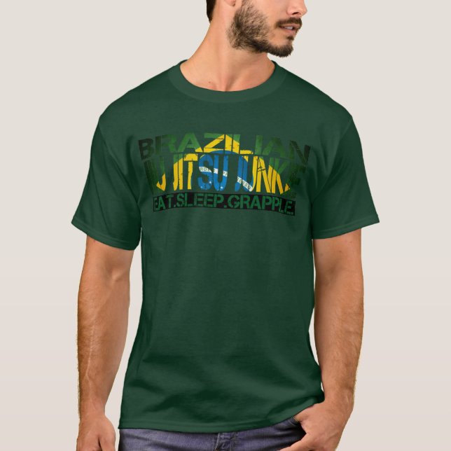 Camiseta Toxicómano de Jiu Jitsu do brasileiro - "coma o (Frente)