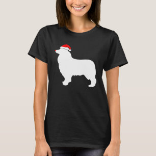 Camiseta Toy Australian Shepherd Santa Hat Natal