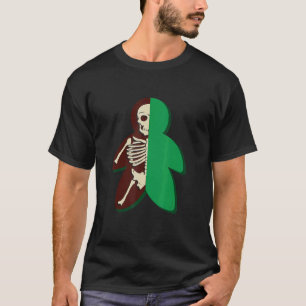 Camiseta Toy Figure Conselho Jogo Popple Skeleton Verde