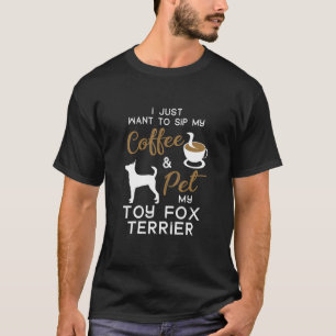 Camiseta Toy Fox Terrier Dog Café Proprietário Xmas Anive