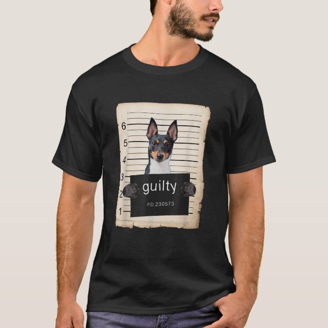 Camiseta Toy Fox Terrier Dog mug shot  (Frente)