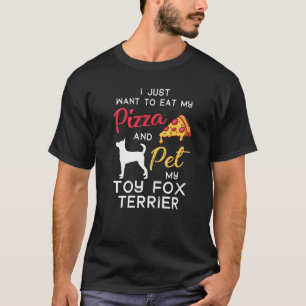 Camiseta Toy Fox Terrier Dog Pizza Proprietário do Pizza Xm