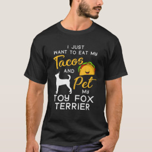 Camiseta Toy Fox Terrier Dog Tacos Proprietário do taco Xma