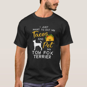 Camiseta Toy Fox Terrier Dog Tacos Proprietário do taco Xma