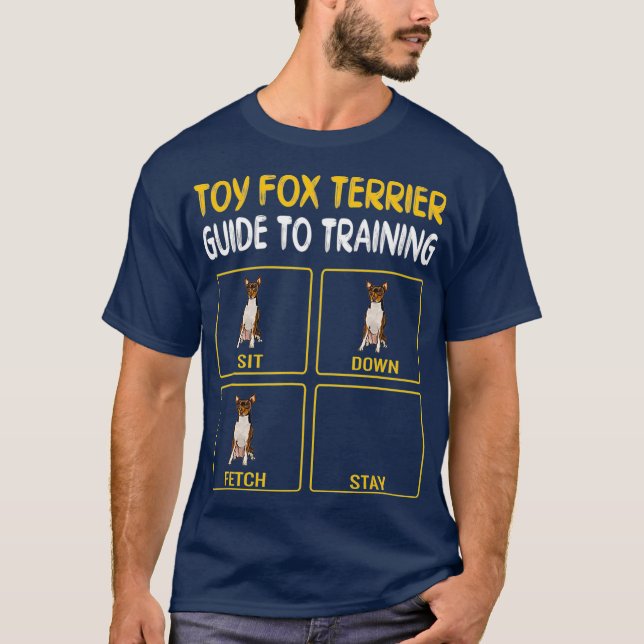 Camiseta Toy Fox Terrier Engraçado Guia Para Treinar Cão (Frente)