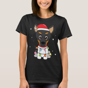 Camiseta Toy Fox Terrier Natal Luzes Mãe Pai Cachorro Prese