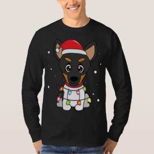 Camiseta Toy Fox Terrier Natal Luzes Mãe Pai Cachorro Prese
