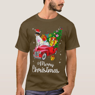 Camiseta Toy Fox Terrier Ride Red Truck Natal Pajama