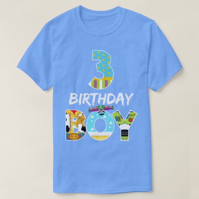 Camiseta Toy Funny aniversário de 3 anos Story Bday Gift Pa (Frente do Design)
