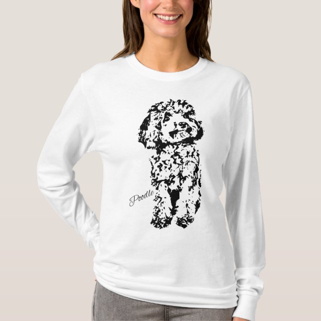 Camiseta Toy Poodle Cute Dog Dons WoStandard Poodle (Frente)