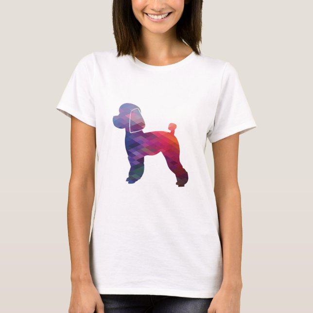 Camiseta Toy Poodle Dog Geo Silhoule Purple (Frente)