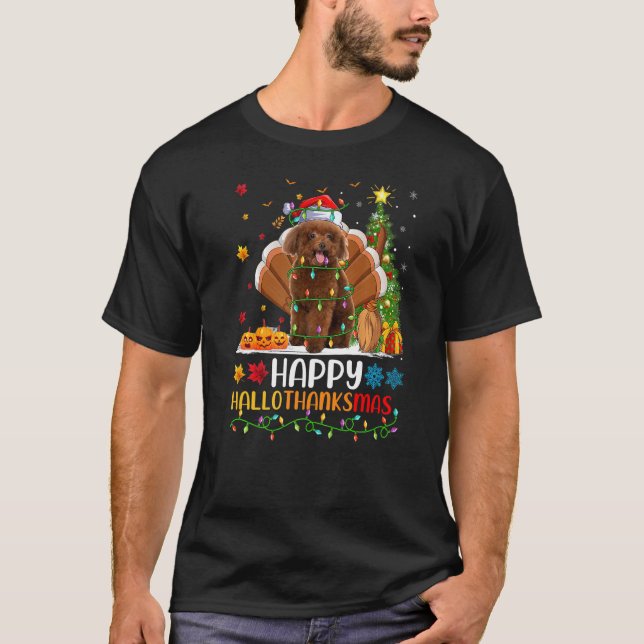 Camiseta Toy Poodle Dog Happy Toy Poodle Hellothanksmas (Frente)
