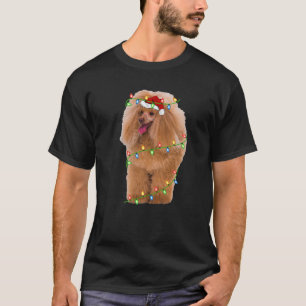 Camiseta Toy Poodle Dog Lover Xmas Santa Hat Toy Poodle Chr