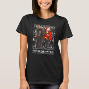 Camiseta Toy Poodle Dog Papais noeis Andando Poodle Feia