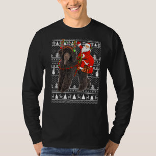 Camiseta Toy Poodle Dog Papais noeis Andando Poodle Feia