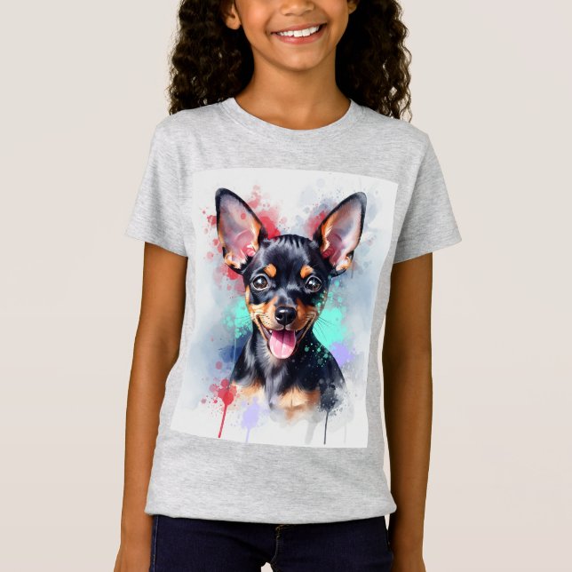 Camiseta Toy Terrier Puppy por Natasha Us (Frente)