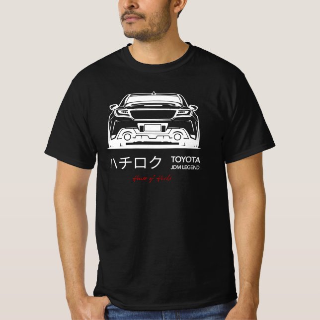 Camiseta Toyota GR86 Lenda JDM – Casa de Hachi (Frente)