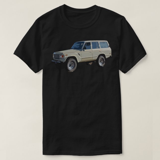 Camiseta Toyota Land Cruiser Sticker (Frente do Design)