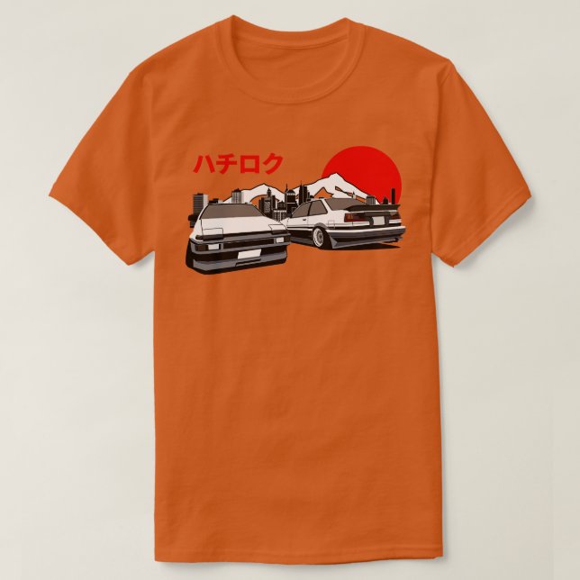 Camiseta Toyota Levin AE86 19831987 Estilo Retroativo (Frente do Design)