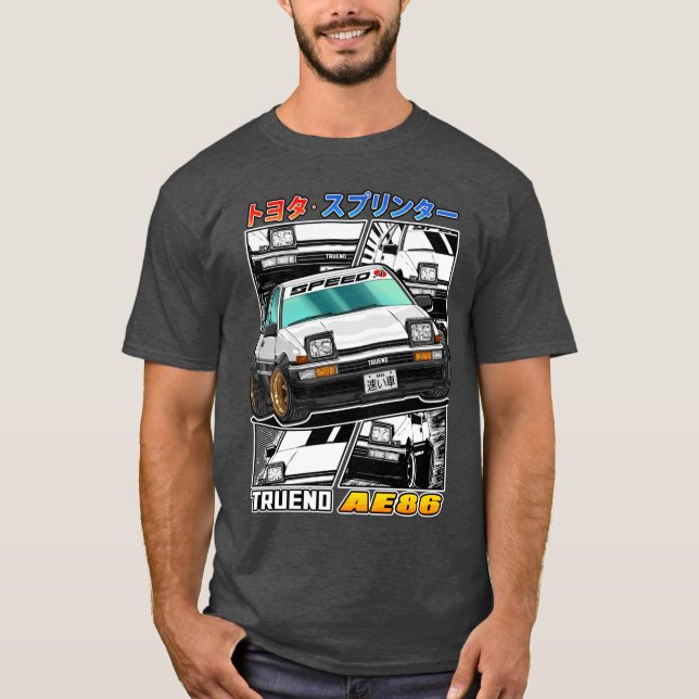 Camiseta Toyota Sprinterrueno AE86 Street Racing friend fun (Frente)