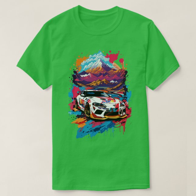 Camiseta Toyota Supra carro esportivo (Frente do Design)