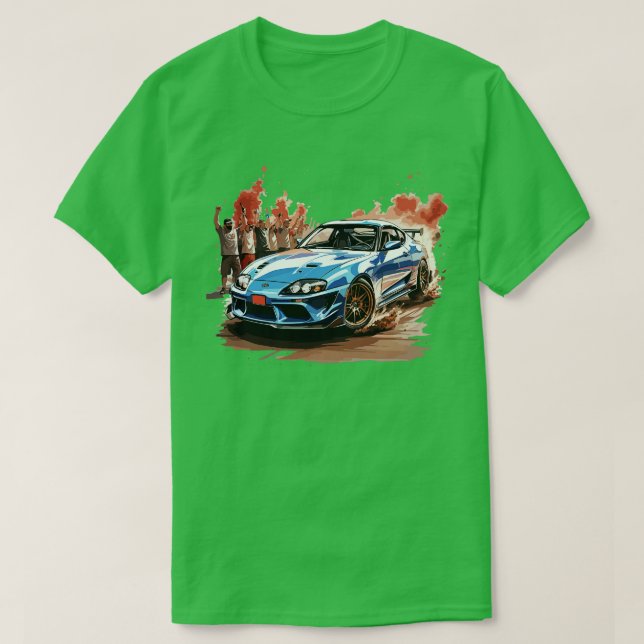 Camiseta Toyota Supra Mk4 Azul (Frente do Design)
