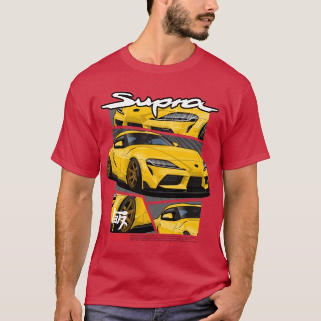 Camiseta Toyota Supra MK5 Amarelo (Frente)