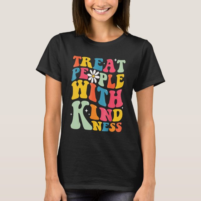 Camiseta TPWK Treat People With Kindness Rainbow Daisy Flor (Frente)