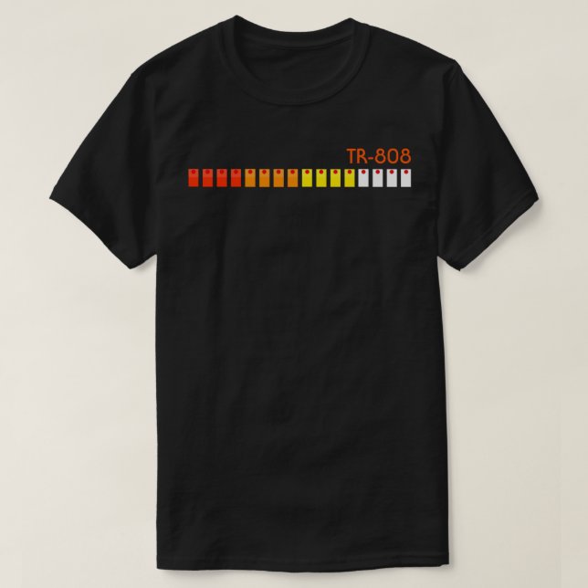 Camiseta TR 808 T Shirt Clássico ácido ROLAND (Frente do Design)