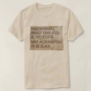 Camiseta "Trabalhador, Altamente Educado... Preto"