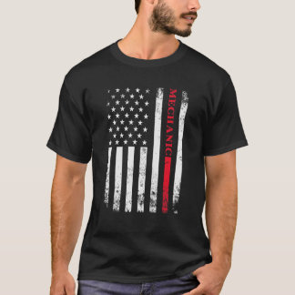 Camiseta Trabalhador Americano de carro mecânico de sinaliz