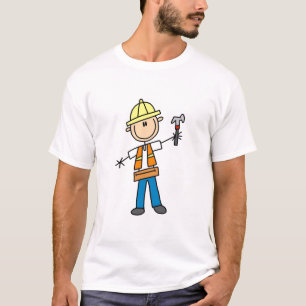 Camiseta Trabalhador da construção com martelo
