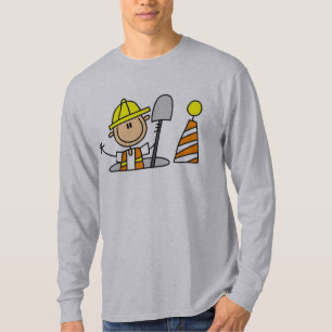 Camiseta Trabalhador da construção no t-shirt da câmara