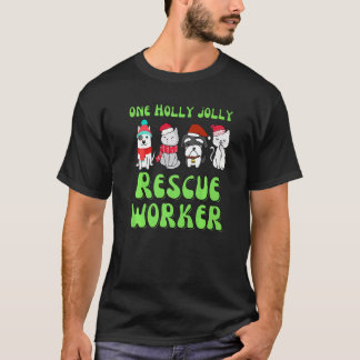 Camiseta trabalhador de abrigo de animais pet Natal cachorr