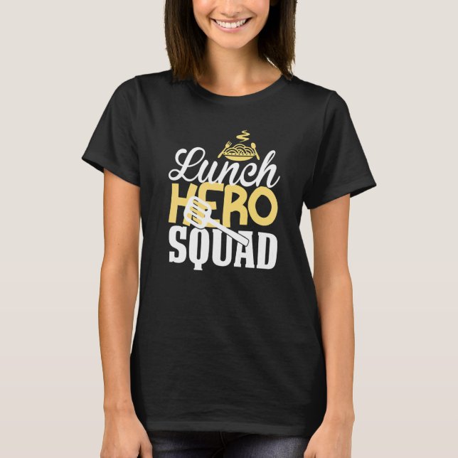 Camiseta Trabalhador de Cafeteria de Almoço na Escola (Frente)