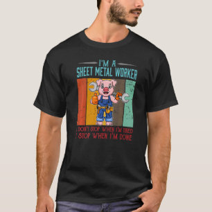 Camiseta Trabalhador de chapa metálica masculino Pare quand