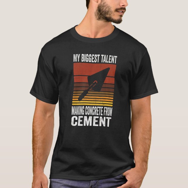 Camiseta Trabalhador De Cimento De Construção Para Finaliza (Frente)