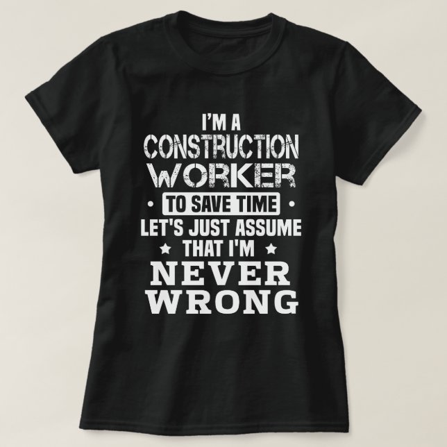 Camiseta Trabalhador de Construção (Frente do Design)