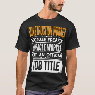 Camiseta Trabalhador de Construção Cargo Oficial Cargo Funn
