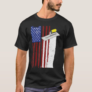 Camiseta Trabalhador De Construção De Concreto Patriótico N
