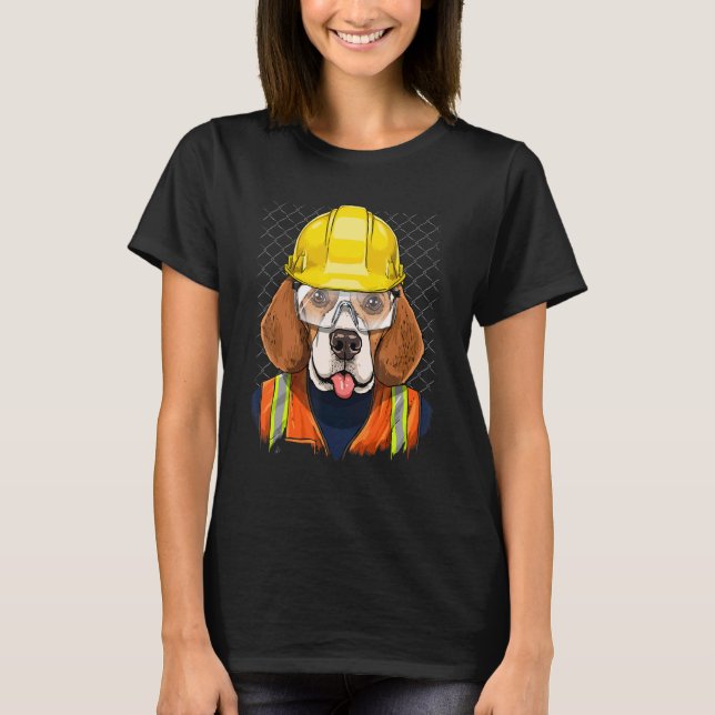 Camiseta Trabalhador de Construção - Laboratório de Beagle (Frente)