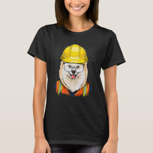 Camiseta Trabalhador de Construção Laboratório Pomeraniano